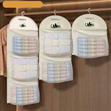 1 pièce Étagère de rangement suspendue en tissu - Organisateur mural en tissu léger pour sous-vêtements et chaussettes, sac de rangement suspendu pour armoire, rangement derrière la porte, filet de rangement pour ranger les petits objets - Comprend des crochets, économise l'espace de la porte/armoire, rangement des vêtements, organisateur de placard, organisateur de cuisine