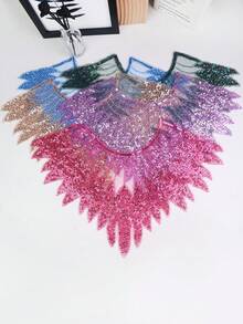 50厘米长 x 39厘米宽 全新蕾丝刺绣网眼水晶亮片串珠贴花披肩 DIY 服装配饰饰边 - 多色 - 查看 13