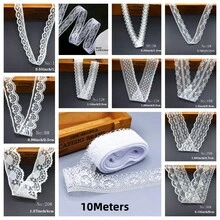 1Roll/10Meters 1.57inch/4cm White Lace Trim Fabric Ribbon Craft DIY Lace Sewing Handmade Embroidery Home Accessories - White - View 4