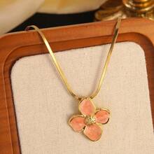 1 Set Romantic Style Colorful Accented Stainless Steel Jewelry Set, Suitable For Ladies To Wear On Engagement Or Date