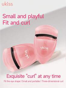 ukiss 便携式睫毛夹，轮廓分明，宽桨 + 均匀力度弹簧，睫毛大开，睫毛浓密，温和睫毛工具，可卷翘睫毛，与睫毛膏一起使用，令睫毛更加浓密