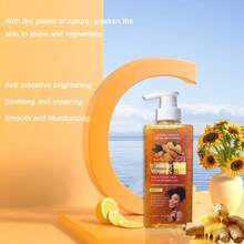 Turmeric Scrub Body Wash + Turmeric Massage Oil Set, Turmeric Body Massage Oil 200ml, With A Fragrant Turmeric Aroma, Suitable For Both Men And Women. - Màu vàng - Xem 4