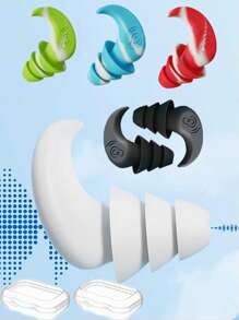 Anti-Noise Silicone Mute Earplugs Waterproof Swimming Earplugs Suitable For Office Lunch Break Sleeping And Outdoor Diving Surfing Soft And Comfortable Swimming Earplugs Protect Ears Campus Dormitory Sound Insulation Study Family Sleep At Night Noise Reduction Mute Anti-Snoring Sound Prevention