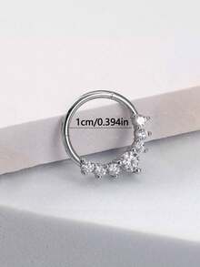 一体式不锈钢银色和金色鼻环套装，女士鼻钉，鼻中隔环饰品，鼻部穿孔饰品，吊坠鼻环配饰，女士身体饰品，鼻部穿孔饰品。 - 圓形 - 查看 20