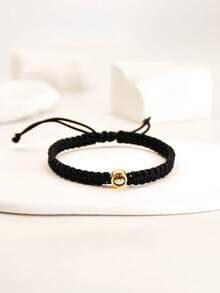 1pc Customized Black & White Braided Couple Bracelet | 4-Color Bead Customized Photo Projection Bracelet | Personalized Photo Couple Bracelet | Valentine's Day Photo Customized Memorial Gift | Gift For Girlfriend | Personalized Jewelry | Anniversary Gift | Wedding Anniversary Gift | Custom Color Photo Bracelet - vòng đeo tay chiếu - Xem 6