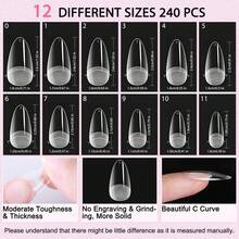 Lavender Violets Gel Nagellack Set mit UV Licht 21 Gel Farben USB LED Nagellampe Nagelverlängerung Press on Nail Glue 240 Acryl Full Cover Soft Tips, Base Coat, Glossy Top Coat, Matte Top Coat VC17