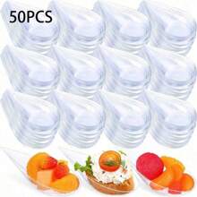 20/100/200 Pieces (Including Fork) Of Mousse Desserts, Cakes, Seasons, Dipping Sauces, Snacks, Parties, Birthdays, Weddings, Afternoon Tea, Desserts, Transparent Colored Cups, Suitable For Festivals And Birthday Celebrations