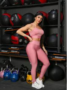 Women's Fitness Set Top And Sports Pants Perfect Workout Premium Fabric