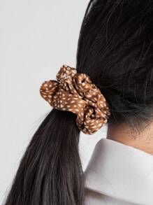 3 件装鹿花图案纯色缎面高弹力发圈，不会损坏头发的发饰，发圈，发圈，洗脸