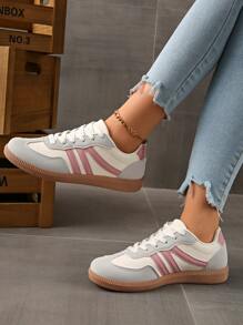 Zapatillas deportivas casuales para mujer, zapatos para correr en carretera, zapatos deportivos planos, pantalones deportivos a juego, shorts, faldas y calcetines versátiles hasta la rodilla