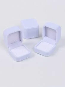 1قطعة صندوق مجوهرات أبيض F، صندوق خاتم، F صندوق تخزين المجوهرات، علبة إرينج، تغليف هدايا، مربع خاتم F-، عبوة هدايا