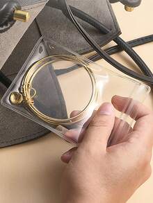 20pcs Jewelry Storage Bags, Thickened PVC Transparent Jewelry Sealed Pouches, Anti-Oxidation Self-Sealing Silver & Gold Jewelry Portable Organizer For Women Storage Organizer Travel Essentials Back To School Dormitory Storage Fall Decor