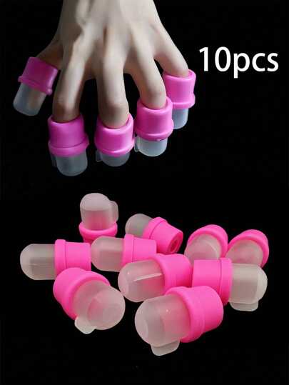 10pcs Gel Nail Polish Remover Cap - Easy Removal, Nail Remover Sleeve Nail Remover Fingertip Fingertip Remover, Nail Art Tips For Wearing Polish Remover Tool, Acrylic Nail Polish Remover For Fingers, UV Gel Polish Remover Tool, Nail Soak Cap, Reusable Nail Remover