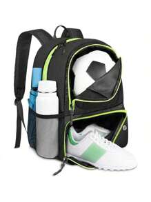 New Large Capacity Detachable Ball Compartment Basketball Bag, Multifunctional Student Outdoor Sports Training Bag, Portable Soccer Ball Bag