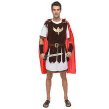Adult Men Greek Roman Warrior Gladiator Costume Include Jumpsuit Belt Cloak Wrist Guard Knight Julius Caesar Costumes Halloween Party Carnival Mardi Gras Fancy Dress - Red - View 6