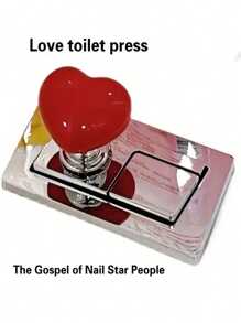 2/5/10个装心形马桶水箱辅助按钮，马桶水箱装饰辅助按钮，水箱膨胀冲水开关，夏季浴室装饰辅助开关，浴室配件，浴室工具 - 彩色 - 查看 8