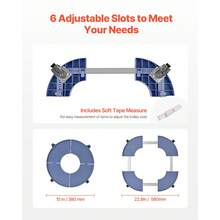 Trash Can Dolly With 4 Lockable Wheels, 440lbs Weight Capacity, Round Trash Can Roller Base, 15-22.8 In Adjustable, Heavy Duty Drum Dolly Plant Caddy, Multi-Functional Rolling Dolly Cart, Blue - Blue - View 3