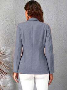 Women's Tailored Blazer Formal Jacket With Button Fashion  Super Shipping!! - CINZAS - View 2