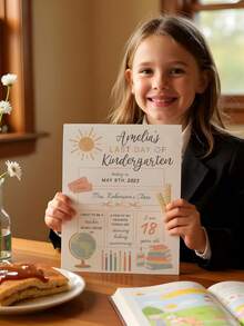 Letrero personalizado del primer día de clases Nombre personalizado Accesorios para fotos Pizarra reutilizable estilo pizarra para recuerdo de la primera clase de niñas Plantilla de relleno colorida para fotografía del hito escolar Preescolar, Jardín de infantes, Escuela primaria, Sesión de fotos del primer día de clases, Letrero de pizarra, Letrero de vuelta a clases - Multicolor - Ver 11