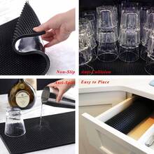 4pz Tapete Para Bar Grande 45 X 30cm Barra Escurridor Barman - Negro - Ver 11