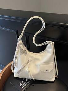 女士多功能手提包，新款时尚高端百搭大容量通勤背包和单肩包三合一 - 米色 - 查看 9