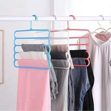 (5pcs)Clothes Hanger Set  Household Trousers Scarf Storage Multilayer 5 Layers Storage Rack Pants Hangers Clothes Hanger Trousers Hanger Hangers For Closet Organizer(White) - trắng - Xem 4