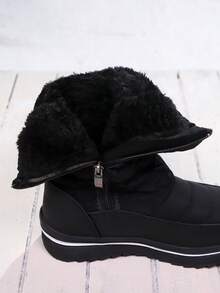 Women's Snow Boots, Warm Thermal Lined Thick Anti-Slip Cold-Proof Comfortable Winter Snow Boots - Black - View 7