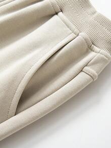 Annil Ropa infantil para niños, niños de mediana edad y niños pequeños, Teenagers, pantalones de punto de cintura completa, ropa deportiva y sudor casualpants para otoño - Albaricoque - Ver 4