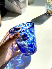 1pc Brown Tortoise Glass Cup Vintage Style Glass With Leopard Print, Premium Coffee Or Tea Cup For Living Room, Kitchen, Home Use - Rust Brown - View 11