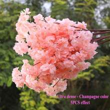 1 件 98 厘米 38.6 英寸人造红色樱花枝，真实触感假花束樱花枝长茎人造花适合高花瓶 DIY、婚礼派对复古装饰、现代农舍、家居卧室装饰 - 彩色 - 查看 8