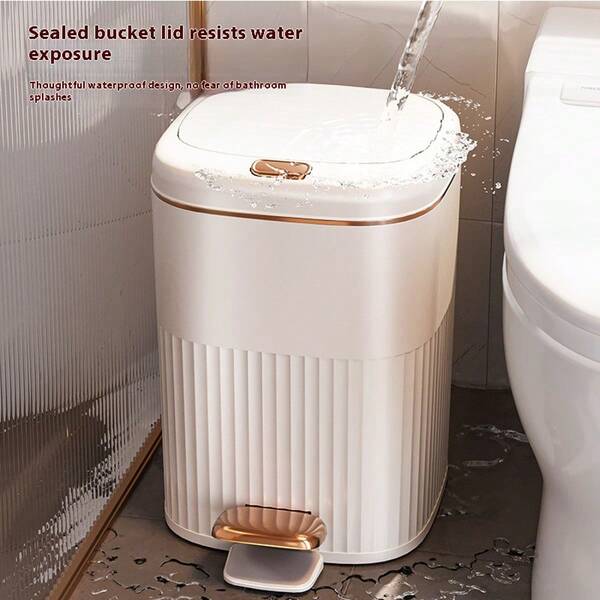 Press Trash Can Can Foot Pedal Trash Can Trash Can Household Bathroom Living Room Bedroom Lamp Luxury Modern Large Capacity With Lid Pedal Trash Can