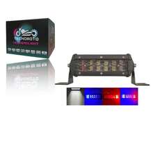 Tecnomoto Faro Auxiliar Barra Led 14cm 36w 12 Led Estrobo Motocicleta - Versión básica - Ver 1