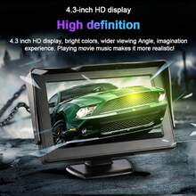 4.3 Inch Monitor Universal Car Monitor Camera, Safe Parking Backup Rearview Camera Kit, HD Reverse Rearview Camera, Great For Sedans, Pickup Trucks, SUVs And Other Cars Reversing Kit - Black - View 4