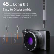 62 In 1 Electric Screwdriver Set Precision Handle Portable Pen Power Tool Kit Rechargeable Wireless Cordless Magnetic Mini Small Bits For Mobile Cell Phone Watch Repair Home Household USB Type-C Micro Laptop PC Multi-Functional