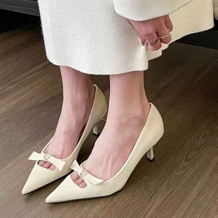 Women Heeled Sandals - 香草白3cm - 查看 1