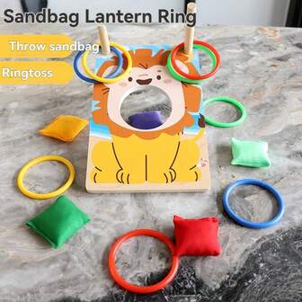 Wooden Beanbag Toss Game Set, Preschool Sports Throwing Activity, Indoor Parent-Child Beanbag Toss Board Toy, Multi-Player Educational Challenging Toy For Boys & Girls