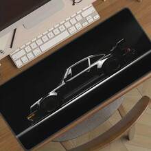 黑色赛车图案大号鼠标垫，游戏桌垫，超大键盘垫，可水洗，橡胶防滑底，缝边，礼品鼠标垫，桌面保护垫，学习垫，多种尺寸可选，电脑键盘垫，笔记本电脑垫，学习用品，返校季游戏鼠标垫，桌面配件，办公用品，办公桌配件，鼠标垫，桌面鼠标垫 - 黑色跑車 - 查看 10