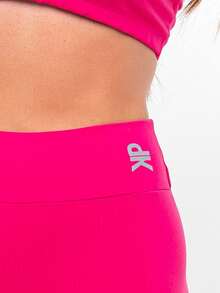 Kit 2 Women's Fitness Shorts High Waist Zero Transparency Blackout Gym Basic Bermuda Shorts Women's Crossfit Yoga - 粉紅色+灰色 - 查看 8