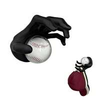 Wall Mounted Baseball Display Rack, Gothic Baseball Display Rack. Boys Bedroom Sports Decor, Halloween Decor Gifts - Black - View 2