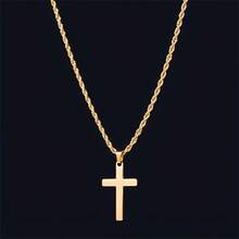 Vintage Gothic Pendant Cross Necklace Cool Street Style Punk Jewelry For Men Women Black Chain Accessories On The Neck Gift - 叉 - 查看 11
