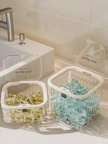 1/2 hộp đựng bột giặt, lọ đựng có nắp, hộp đựng dung tích lớn, bột giặt/nước giặt, hộp đựng viên giặt, hộp đựng đồ dùng vệ sinh, đồ gia dụng, thích hợp sử dụng trong phòng giặt, phòng tắm, nhà vệ sinh, phụ kiện phòng tắm. - Nhiều màu - Xem 5