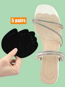 1-5 Paar Leder Vorfußaufkleber für High Heels, weich, stoßabsorbierend, schweißabsorbierend und rutschfest für Sommersandalen, selbstklebende unsichtbare rutschfeste Vorfußpolster