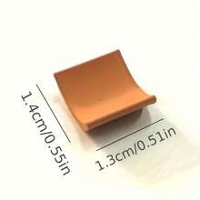 50/100/200pcs Mini Red Roof Tile Model Building Kit, Clay Material, Micro Tile Sculpture Landscape Accessory, DIY Imitation Tile Model Garden Decor