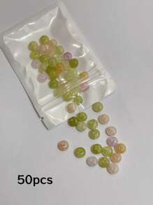 50/100pcs 5mm X 8mm Imitation Jade, Agate, Abacus Beads, Loose Beads, Wheel Beads, Spacer Beads For DIY Jewelry Making, Bracelets, Keychains, Necklaces, Crafts Decoration, Colorful Beads Material To Inspire Your Creative Designs