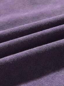 Men Crew Neck Graphic Print Short Sleeve Casual T-Shirt, For Going Out, Boyfriend Gift - Màu tím - Xem 7