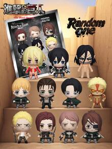 Crunchyroll 1个/3个《进击的巨人》官方授权3D卡通盲盒钥匙扣，随机角色（阿尔敏、艾伦、利威尔、三笠或其他），动漫人物收藏挂件，可装饰钱包、背包，适合生日、情人节、周年纪念日、派对、新年等场合，是送给亲朋好友的理想礼物。 - 彩色 - 查看 14