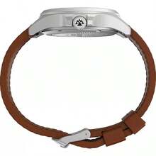 Timex TIAMISU 男士石英皮革三针腕表，不锈钢表壳/蓝宝石水晶表镜，男士腕表，北极探险系列，太阳能驱动 - 黑色表盘，不锈钢表壳和表带 - 藍色 - 查看 5