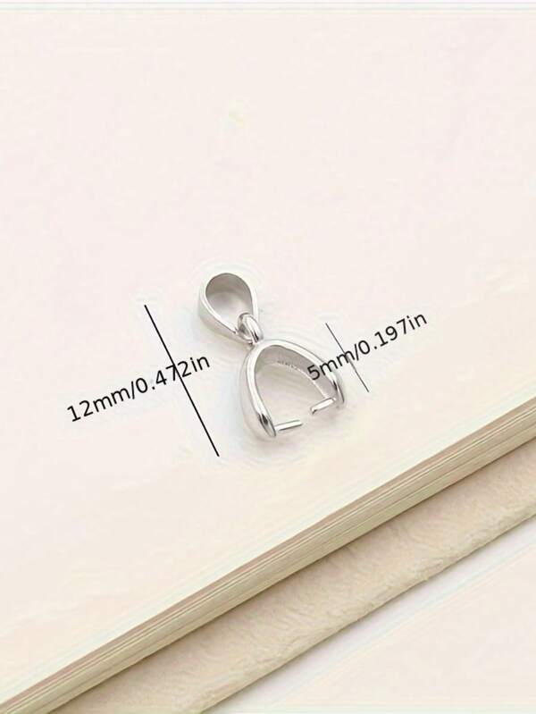 Broche corto de plata de ley 925, broche para pulsera DIY, material de broche para colgante de collar, antioxidante y no alergénico, suministros hechos a mano, disponible en múltiples colores