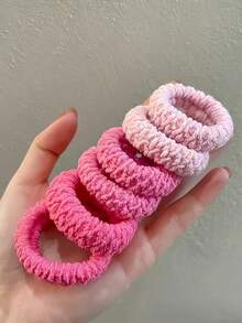 30pcs/Set Colorful Pleated Hair Bands Suitable For Girls' Ponytails, Playful And Elegant Braids, Versatile For Daily Wear(No Box) - Multicolor - View 14