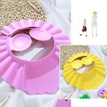 婴儿洗发防水帽 防水护耳浴帽 宝宝洗发浴帽 蓝色